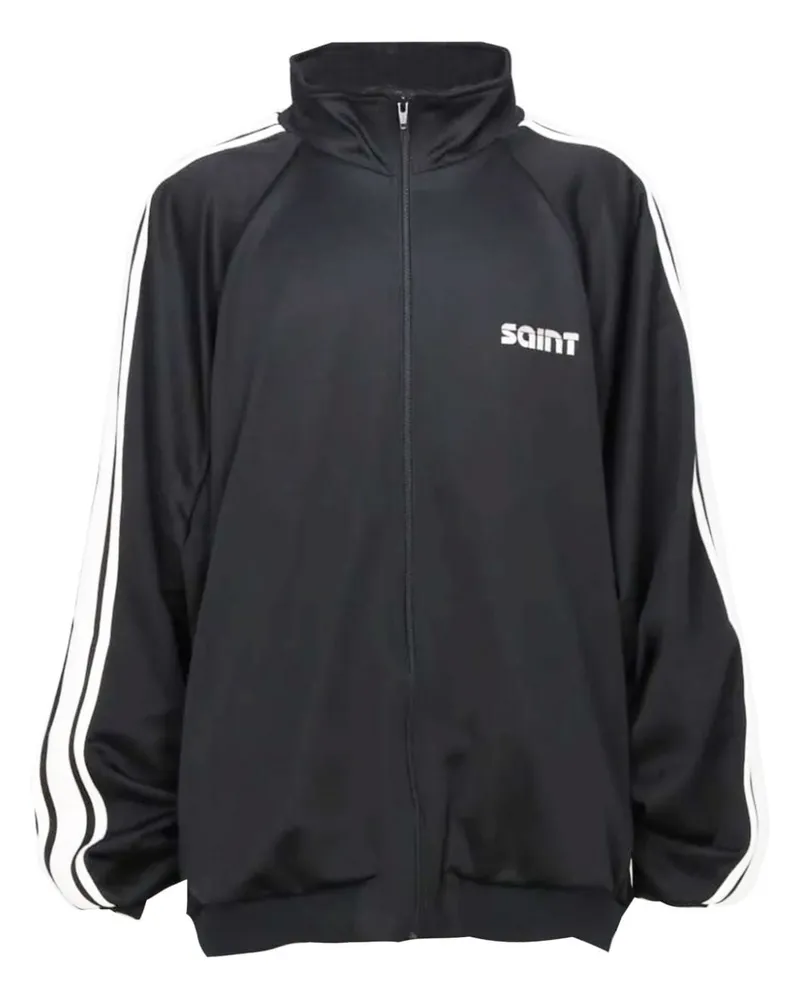 SAINT MXXXXXX Sportjacke mit Logo-Stickerei - Schwarz Schwarz