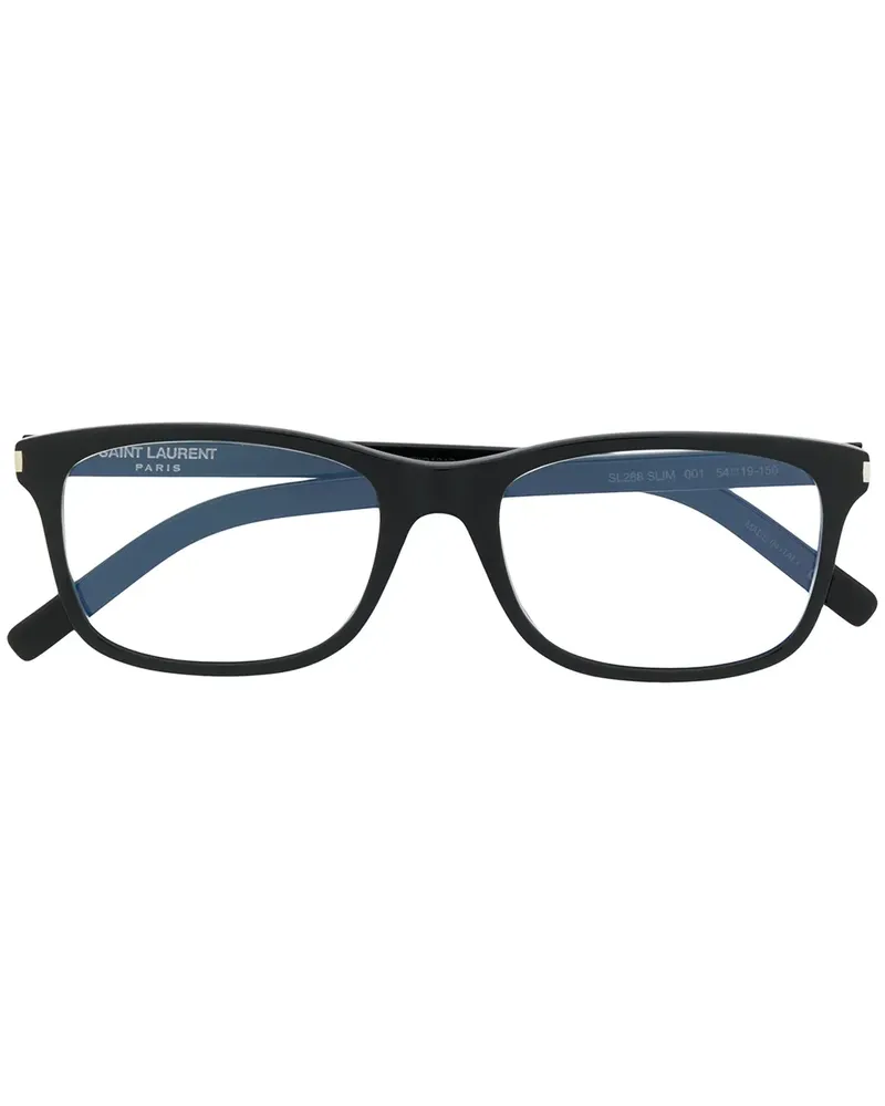 Saint Laurent Brille mit eckigem Gestell - Schwarz Schwarz