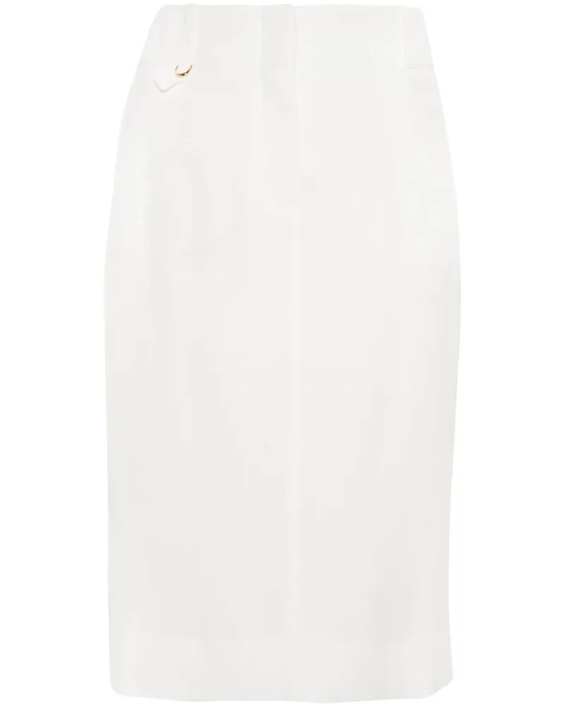 Jacquemus La Jupe Bari Midirock - Weiß Weiß