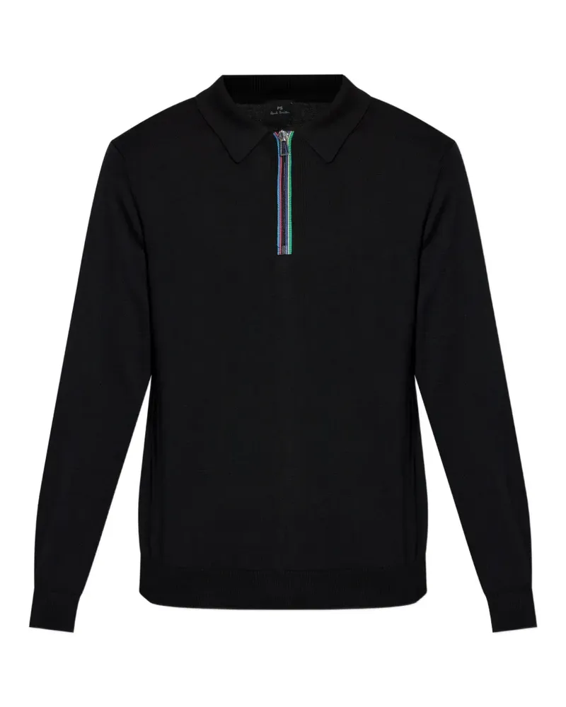 Paul Smith zip polo shirt - Schwarz Schwarz