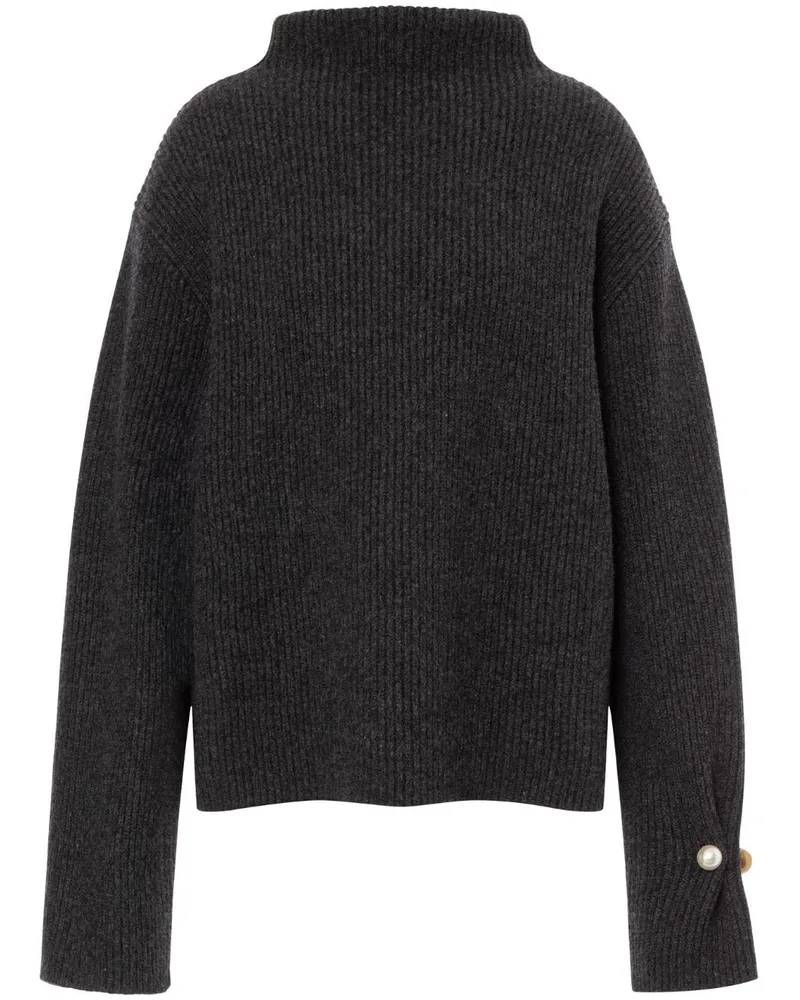 Philosophy Di Lorenzo Serafini Gerippter Pullover mit Stehkragen - Grau Grau