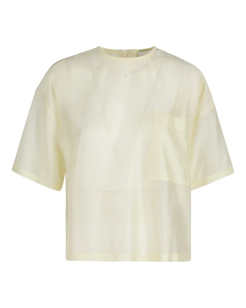 TELA chest-pocket short-sleeve top - Gelb Gelb