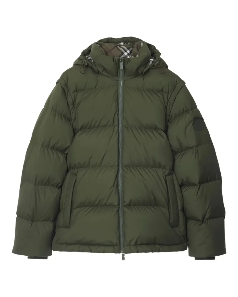 Burberry Gefütterte Jacke mit abnehmbaren Ärmeln - Grün Grün