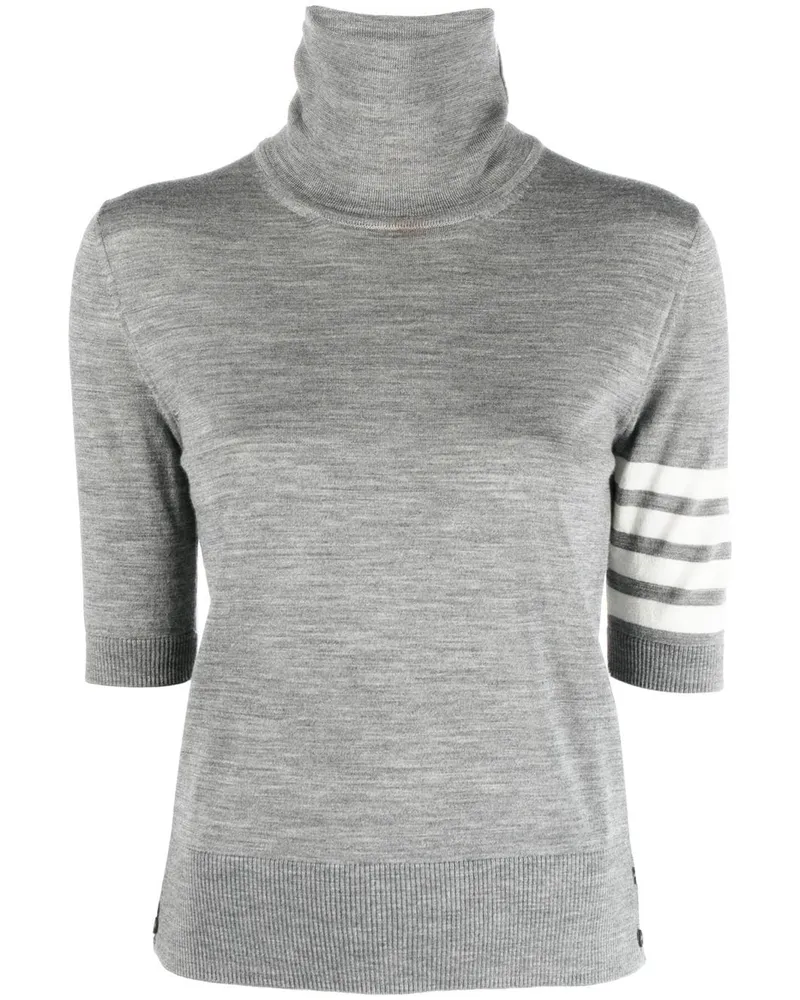 Thom Browne Kurzärmeliger Rollkragenpullover - Grau Grau