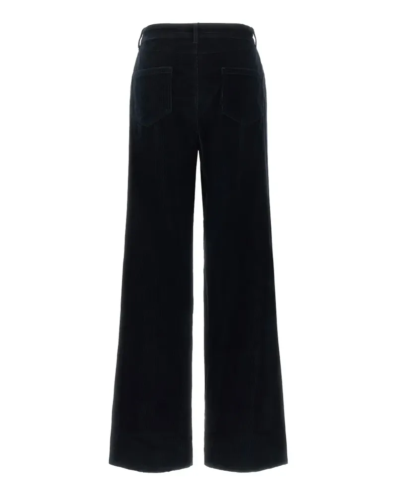 Max Mara Cordhose mit hohem Bund - Blau Blau