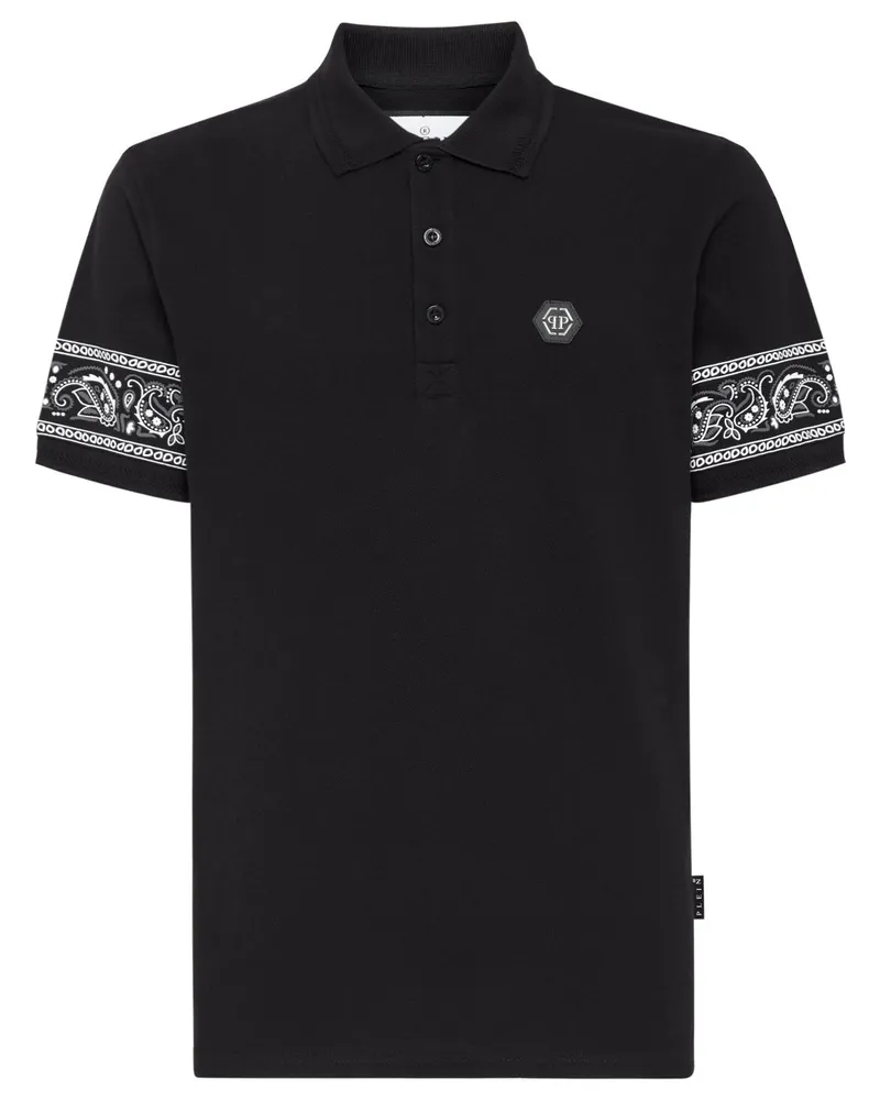 Philipp Plein Paisley Gothic Plein Poloshirt - Schwarz Schwarz