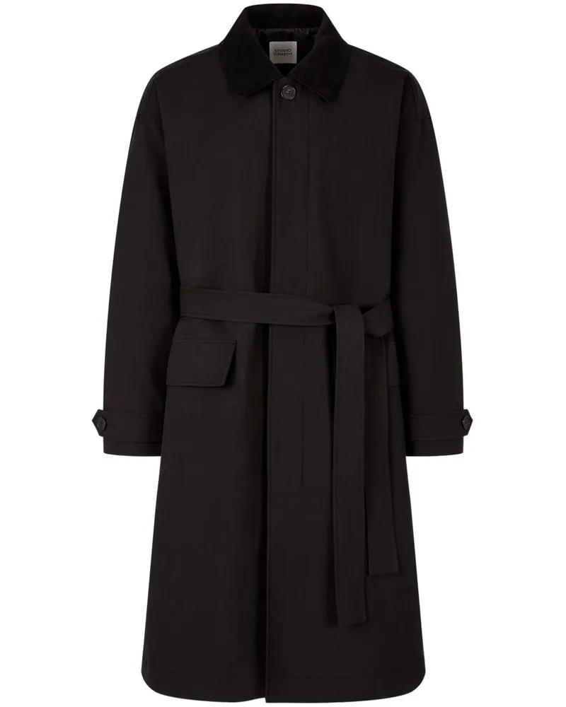 STUDIO TOMBOY Trenchcoat mit Gürtel - Schwarz Schwarz