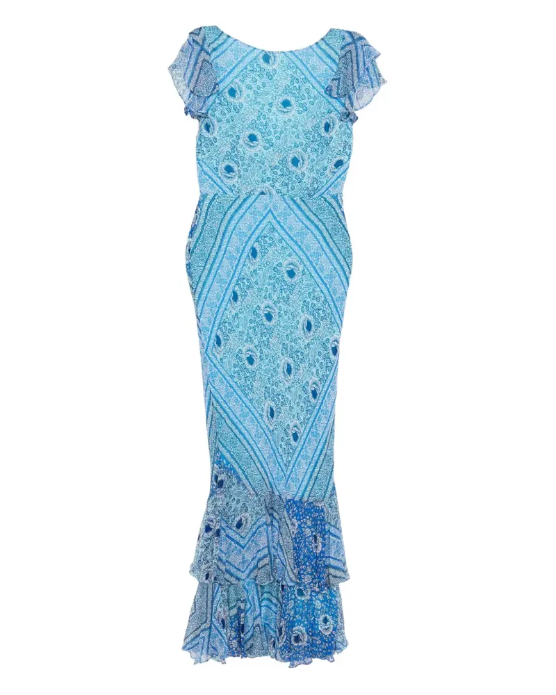 RIXO Ordinia Kleid - Blau Blau