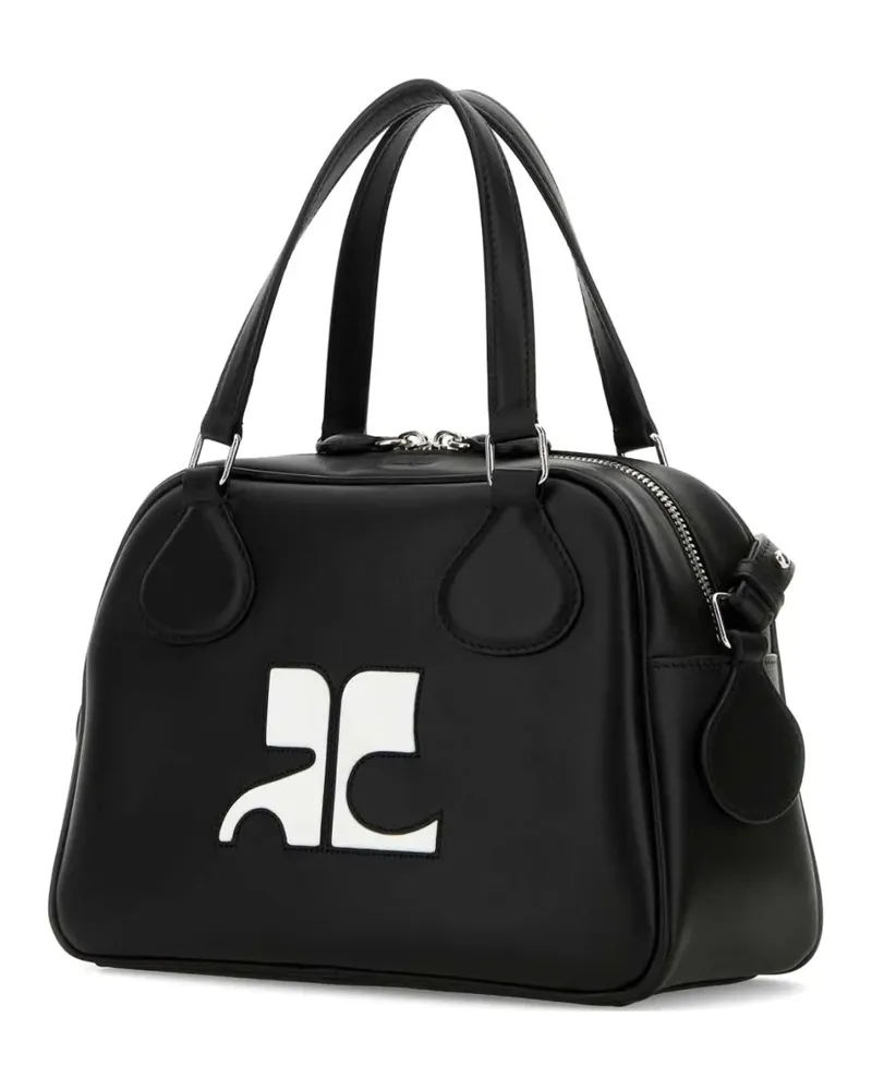 Courrèges Reedition leather tote bag - Schwarz Schwarz