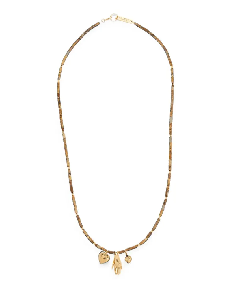 Isabel Marant charm-detail beaded necklace - Gold Gold