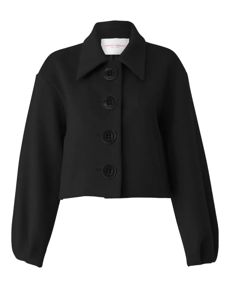 Carolina Herrera New York Cropped-Jacke aus Wolle - Schwarz Schwarz