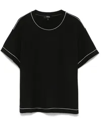 Theory Kurzärmeliges T-Shirt aus Jersey Schwarz