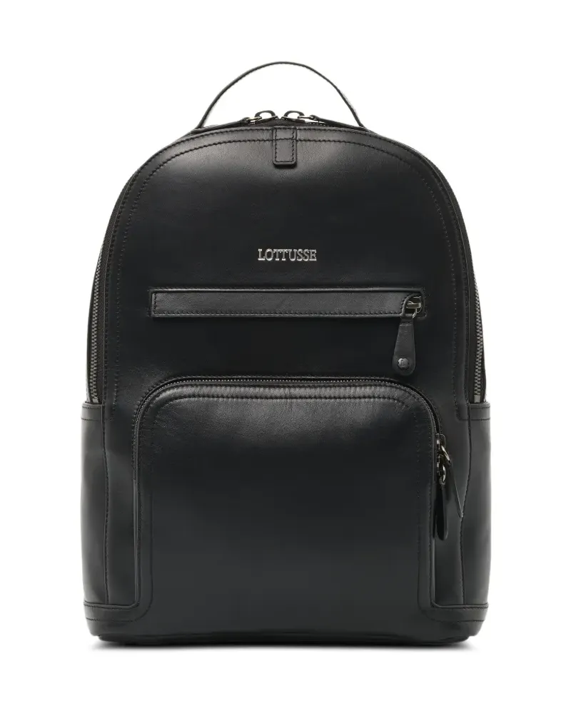Lottusse Terminal Rucksack mit Logo-Schild - Schwarz Schwarz