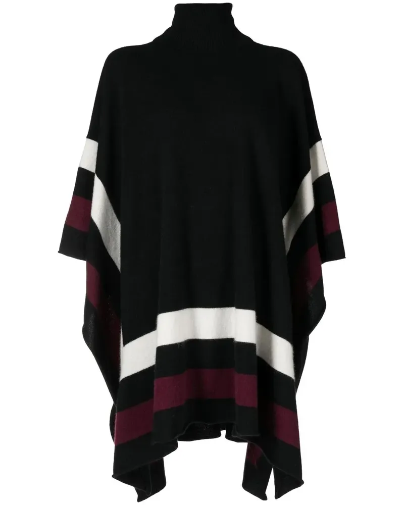 Madeleine Thompson Rosemary Poncho - Schwarz Schwarz