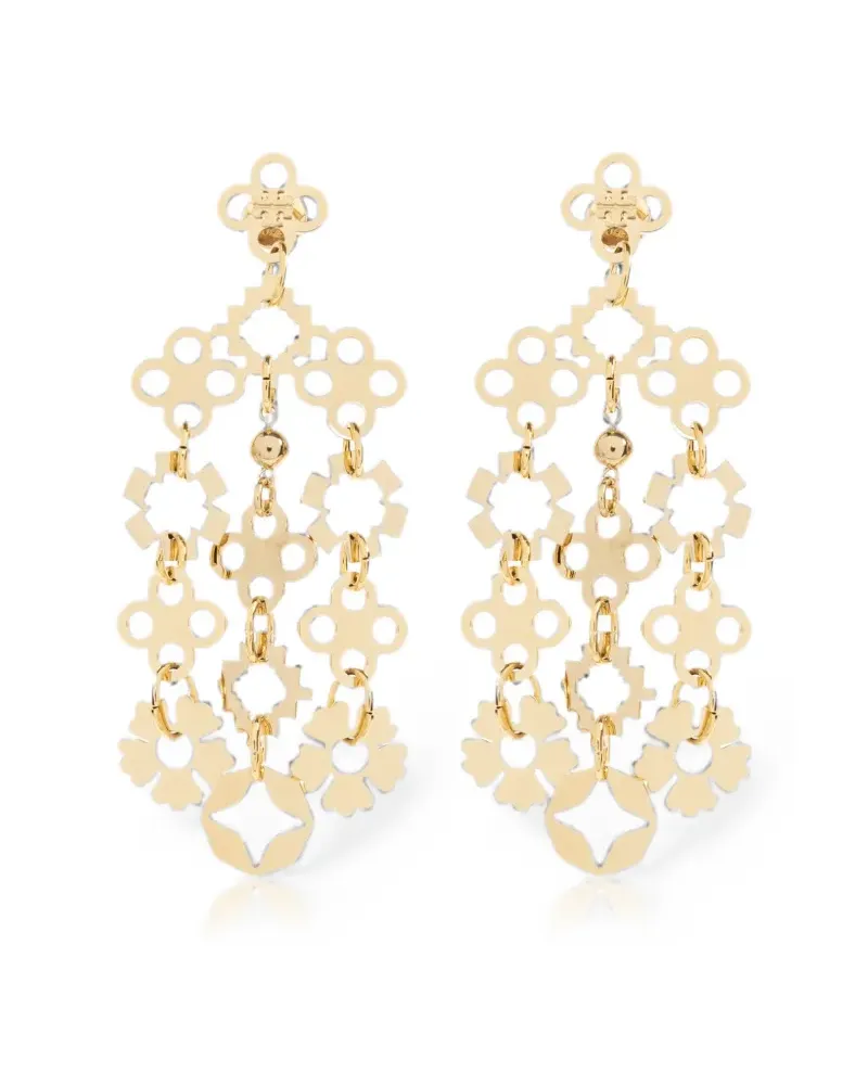 Tory Burch Forget Me Not chandelier earrings - Gold Gold