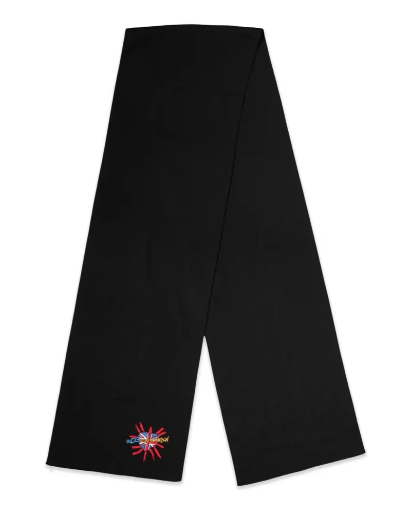 Dolce & Gabbana DG Loves London Schal mit Stickerei - Schwarz Schwarz