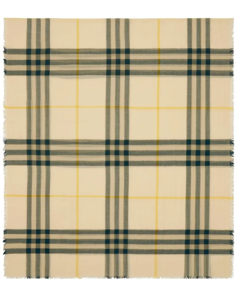 Burberry Karierter Schal - Nude Nude