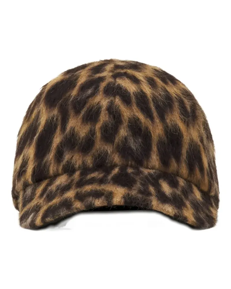 Lanvin Baseballkappe mit Leoparden-Print - Braun Braun