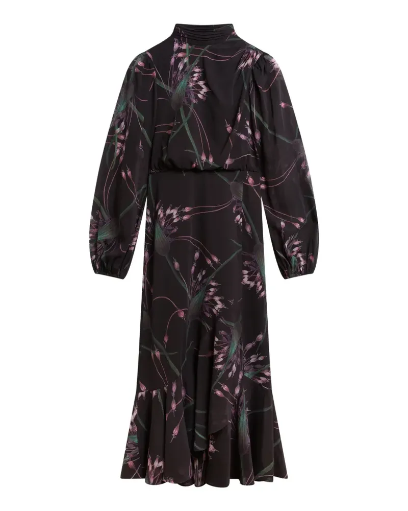 Ted Baker Tillas tie-neck midi dress - Schwarz Schwarz