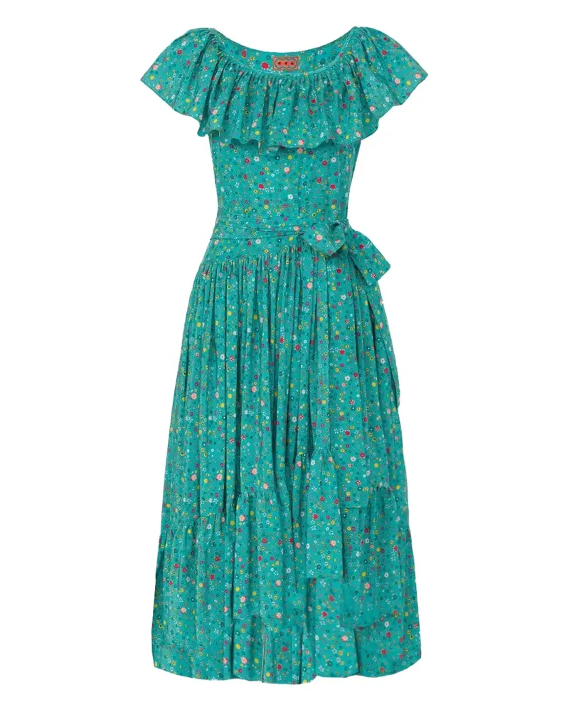 LHD ruffled Jungle Island dress - Grün Grün