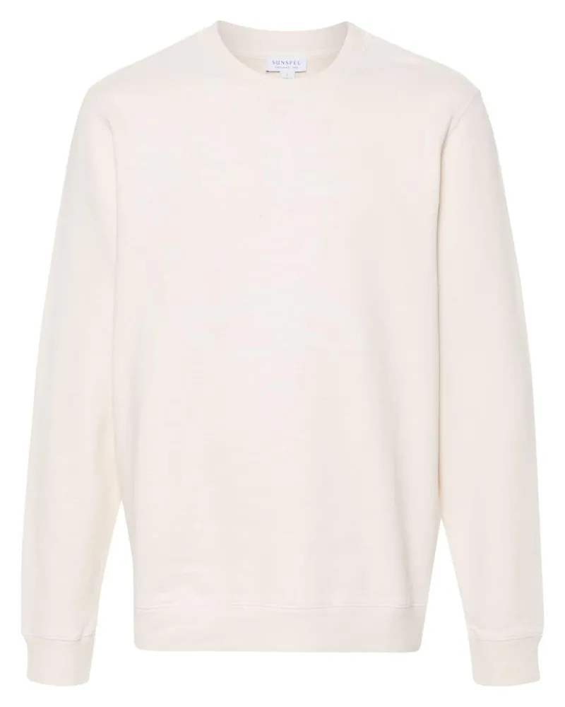 Sunspel Loopback Sweatshirt mit rundem Ausschnitt Nude