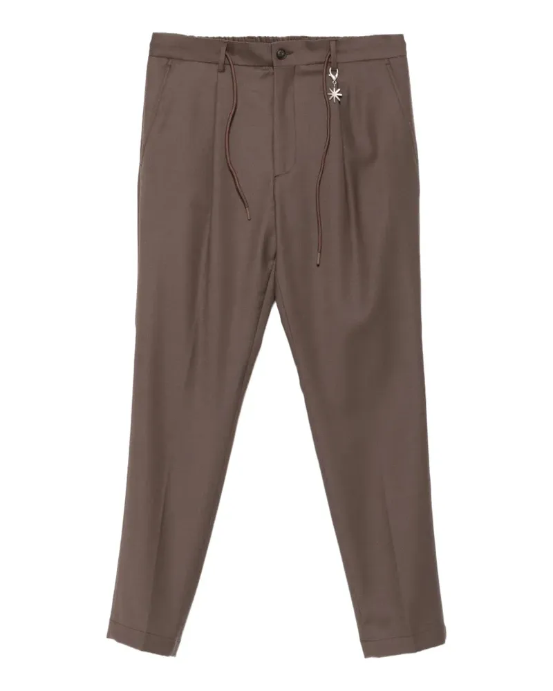 Manuel Ritz Seoul drawstring flannel trousers - Braun Braun