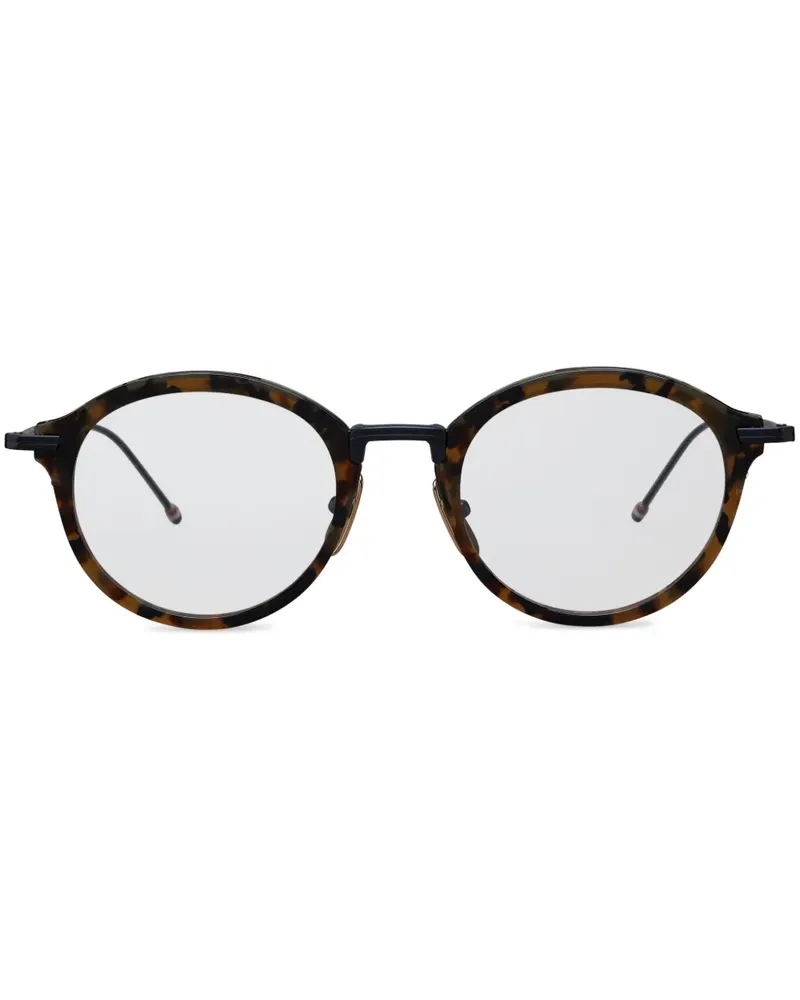 Thom Browne Brille mit Panto-Gestell - Braun Braun