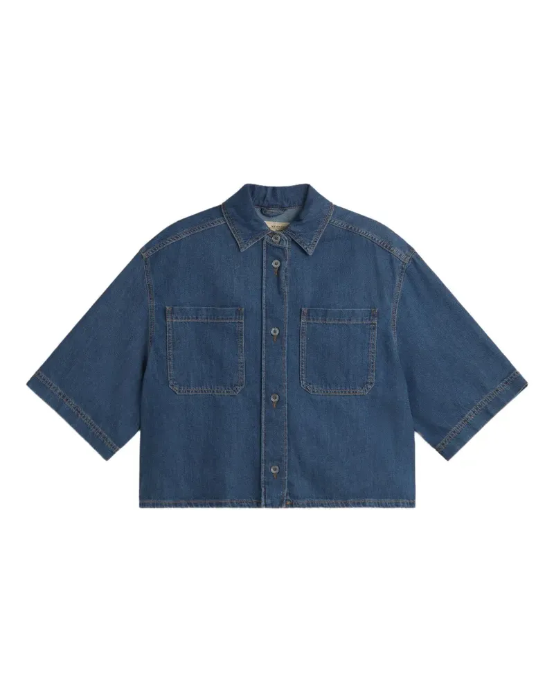 Max Mara Kurzärmeliges Jeanshemd - Blau Blau