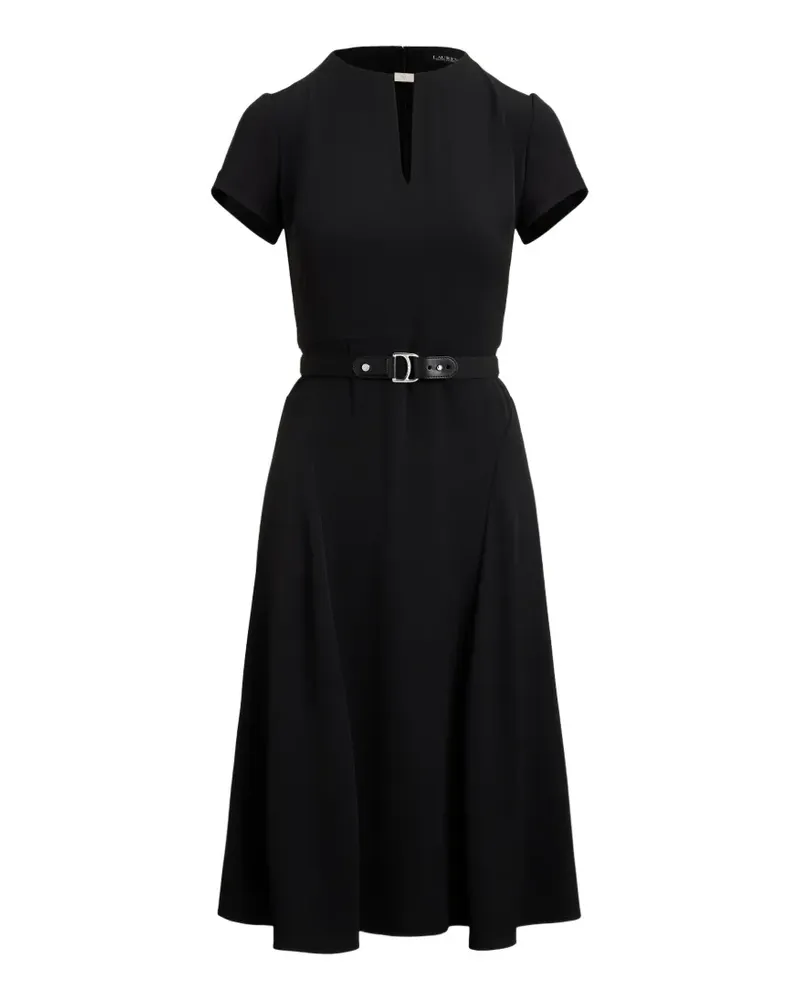 Ralph Lauren keyhole-detail midi dress - Schwarz Schwarz