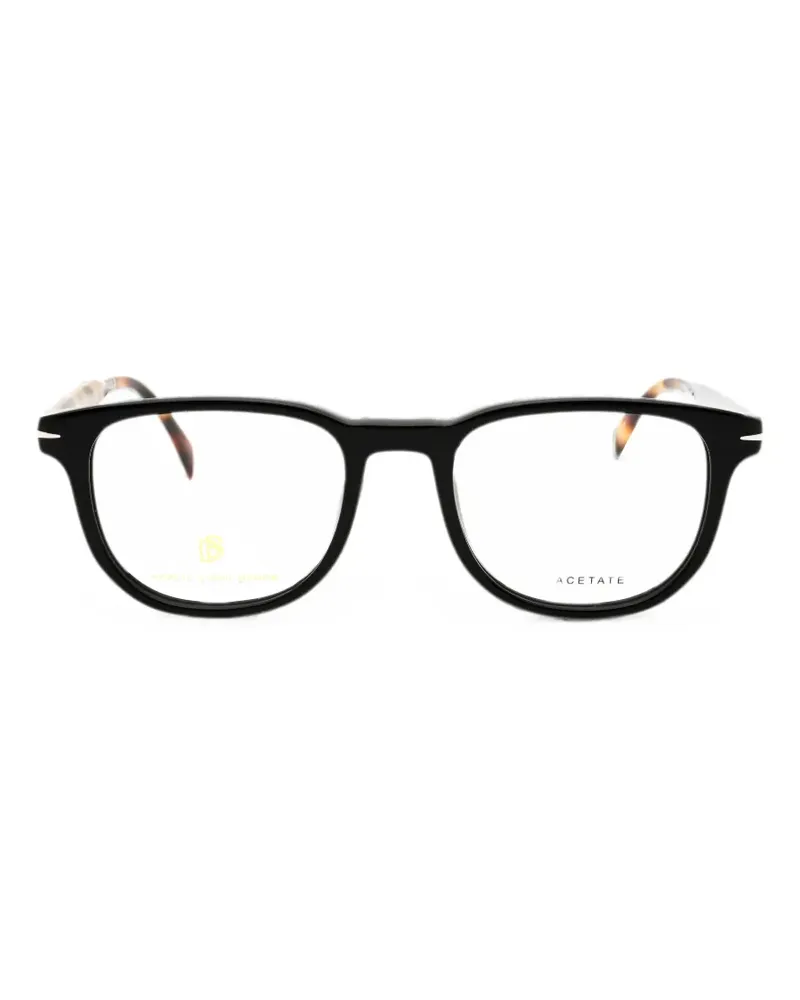 EYEWEAR by DAVID BECKHAM tortoiseshell-effect rectangle-frame glasses - Schwarz Schwarz