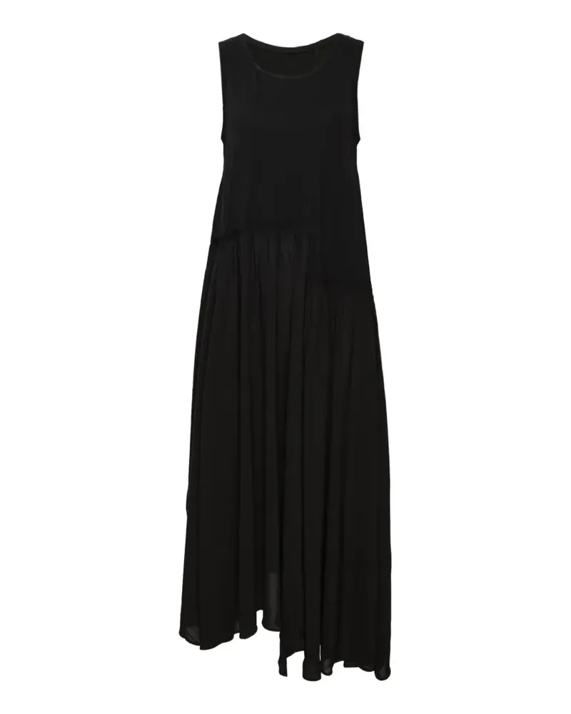 Yohji Yamamoto sleeveless asymmetric dress - Schwarz Schwarz