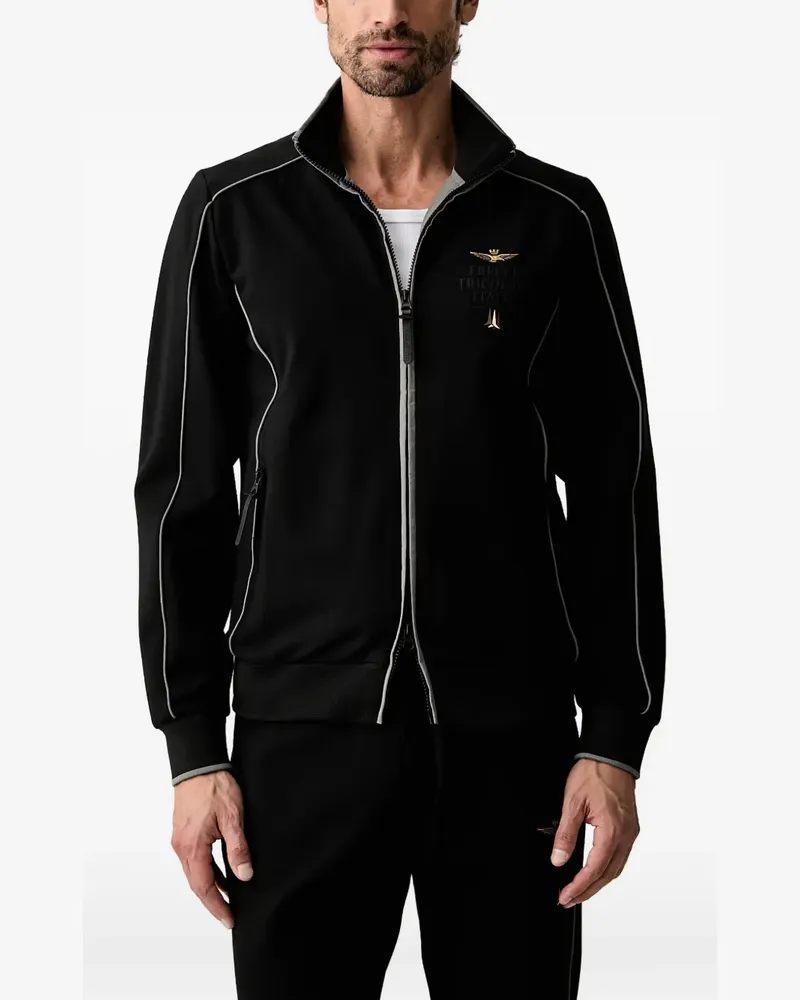 Aeronautica Militare Pullover mit Logo-Stickerei - Schwarz Schwarz