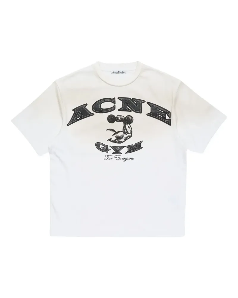 Acne Studios T-Shirt mit Logo-Print - Nude Nude