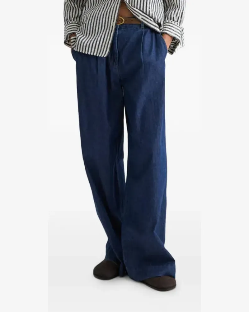 TWP pleated wide-leg jeans - Weiß Weiß