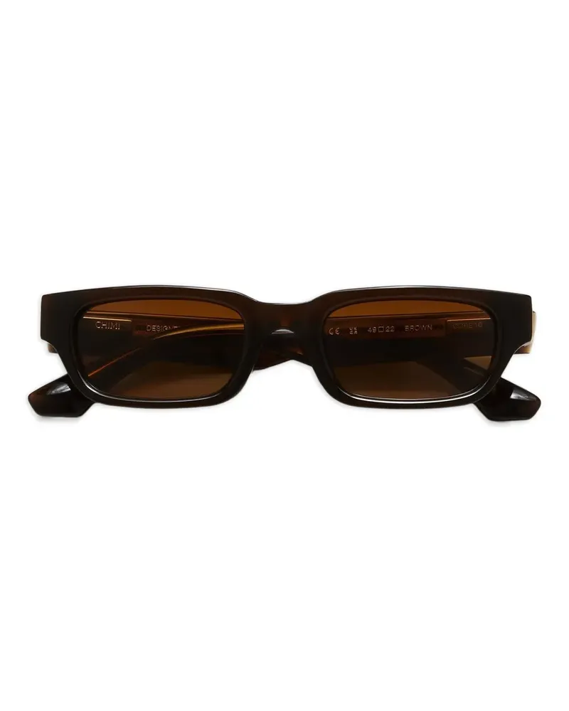 CHIMI 10 Core Sonnenbrille mit eckigem Gestell - Braun Braun