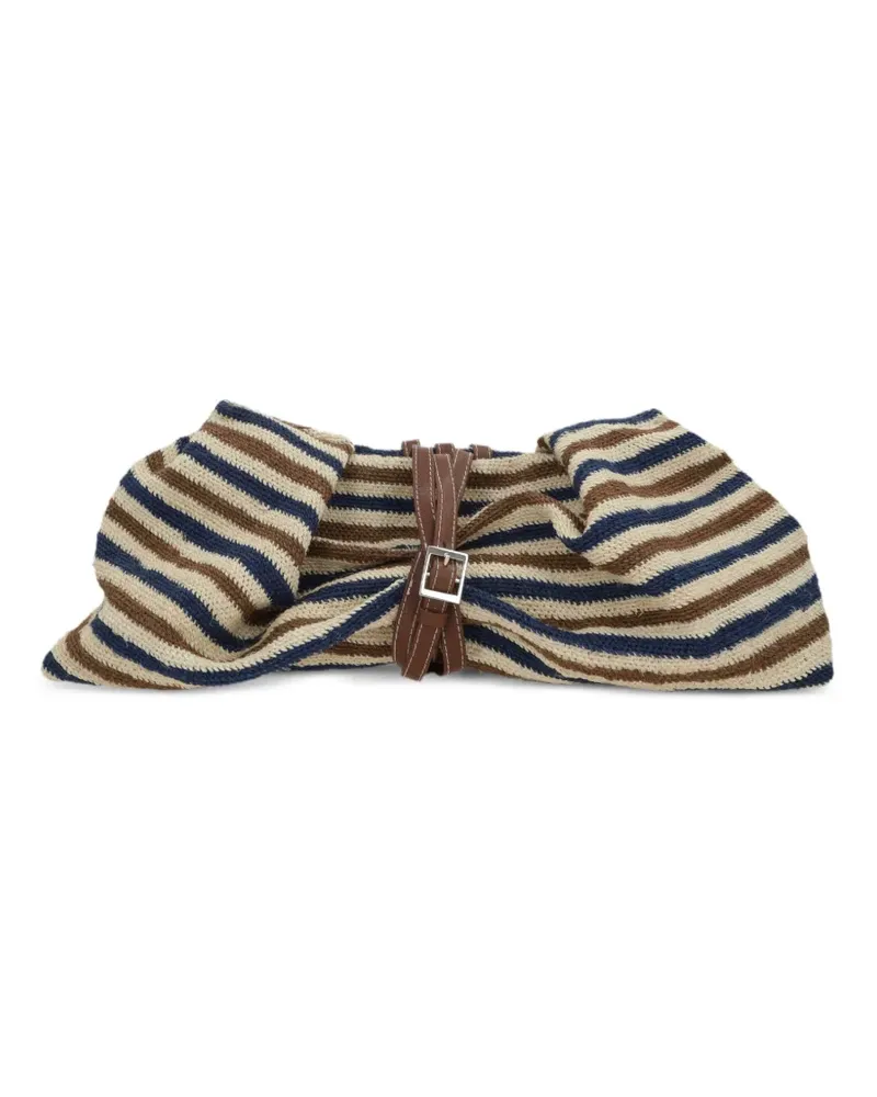 Sensi Studio Gestreifte Clutch - Nude Nude