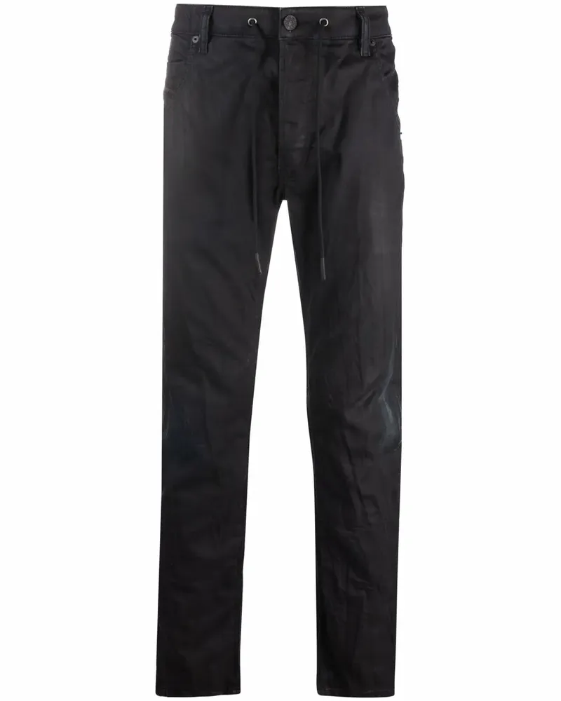 Diesel Krooley Joggjeans im Tapered-Design - Schwarz Schwarz
