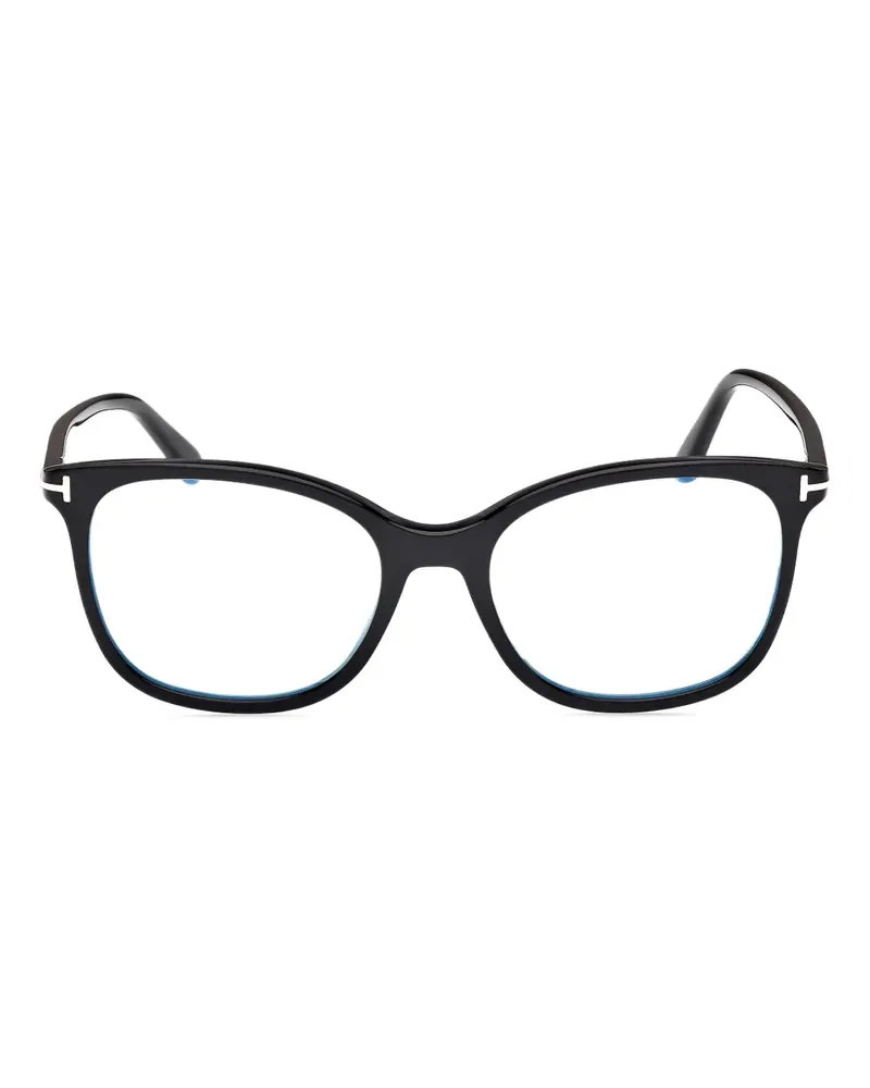 Tom Ford Brille mit rundem Gestell - Schwarz Schwarz