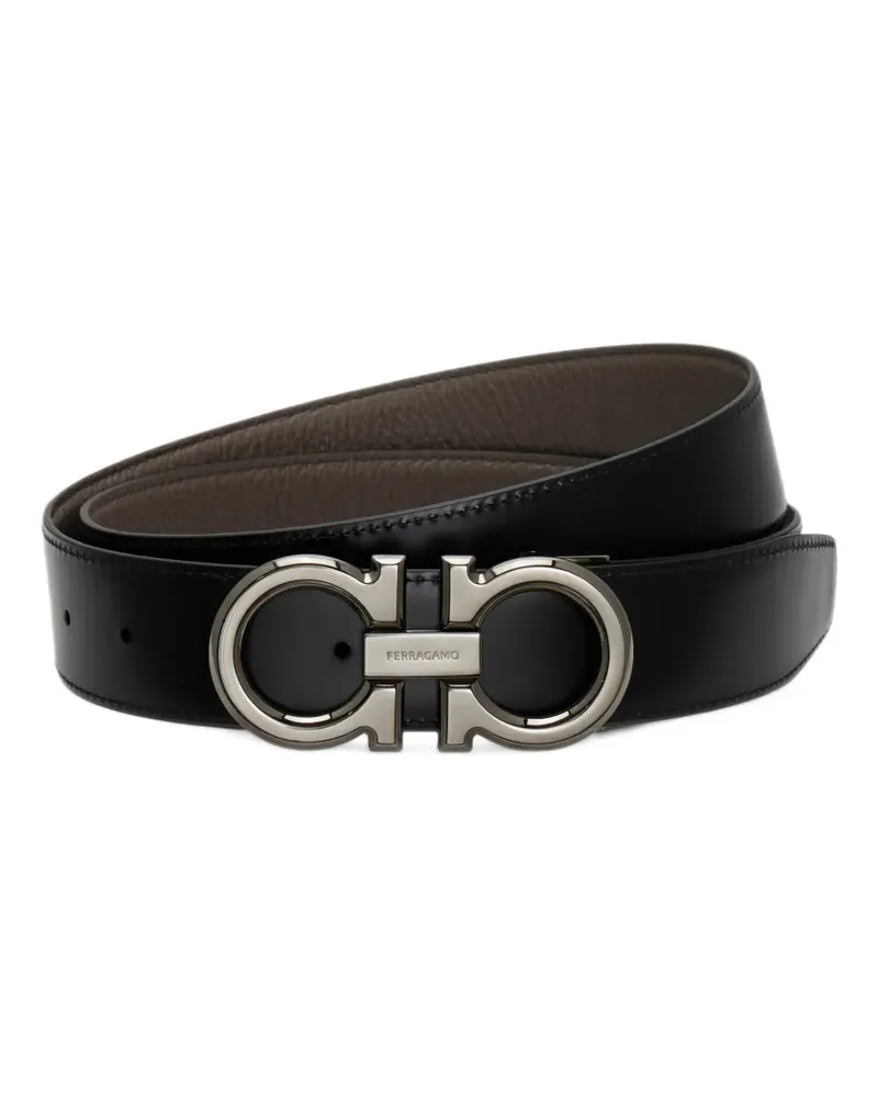 Ferragamo Wendbarer Gürtel mit Gancini-Schnalle - Schwarz Schwarz