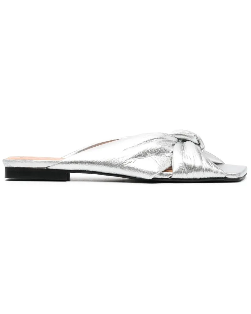 Ganni Ballerinas mit metallischem Finish - Silber Silber
