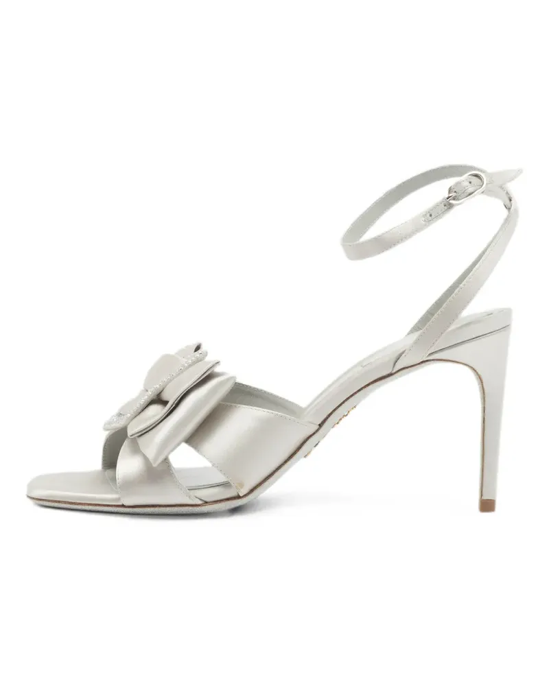 René Caovilla Sandalen mit Schleife 75mm - Grau Grau