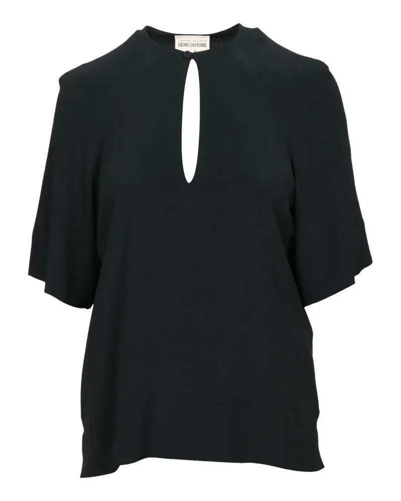 Semicouture Oberteil mit Schlüssellochausschnitt - Schwarz Schwarz