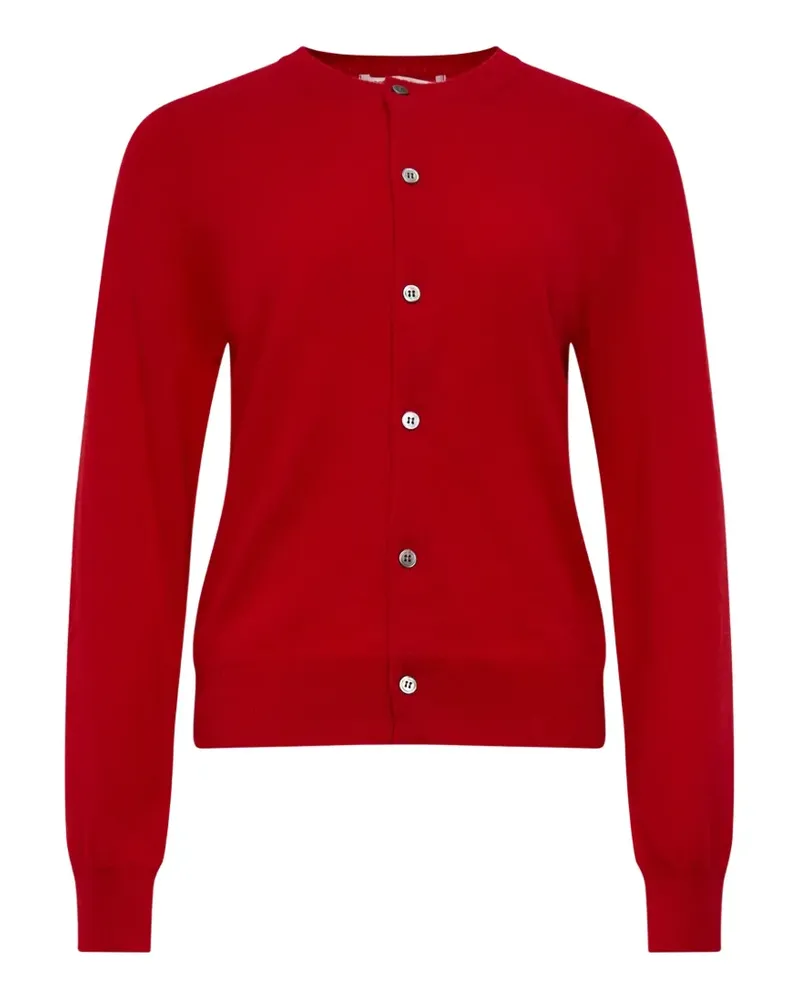 Comme des Garçons Geknöpfter Cardigan mit geripptem Besatz - Rot Rot