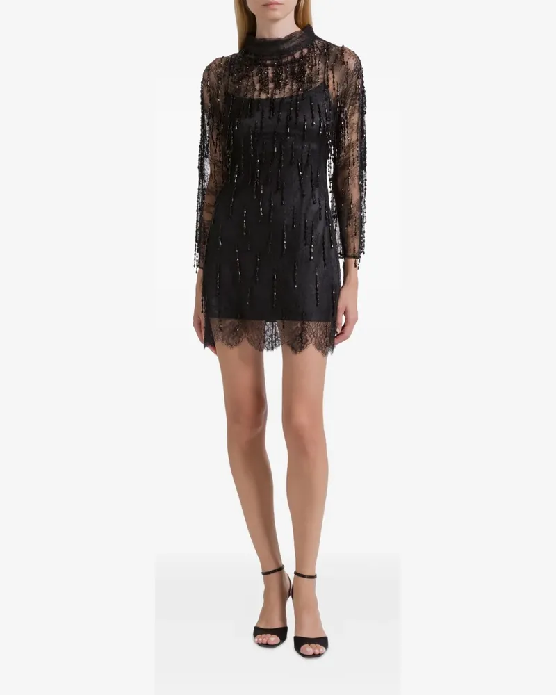 Alberta Ferretti Trägerloses Midikleid mit Falten - Schwarz Schwarz