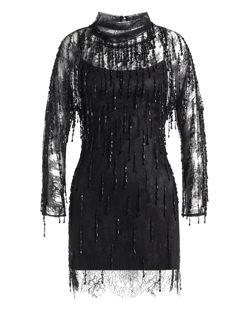 Alberta Ferretti Trägerloses Midikleid mit Falten - Schwarz Schwarz