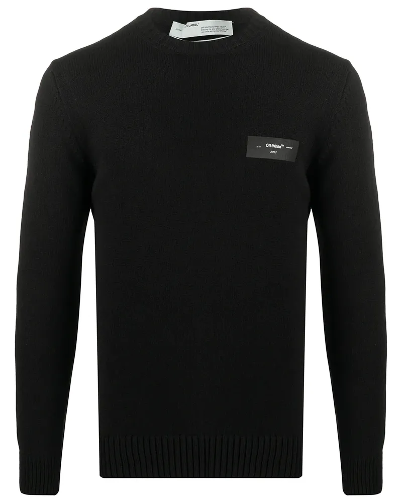 OFF-WHITE Pullover mit Logo-Print - Schwarz Schwarz