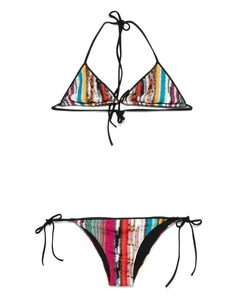 Missoni Gestreifter Bikini - Schwarz Schwarz