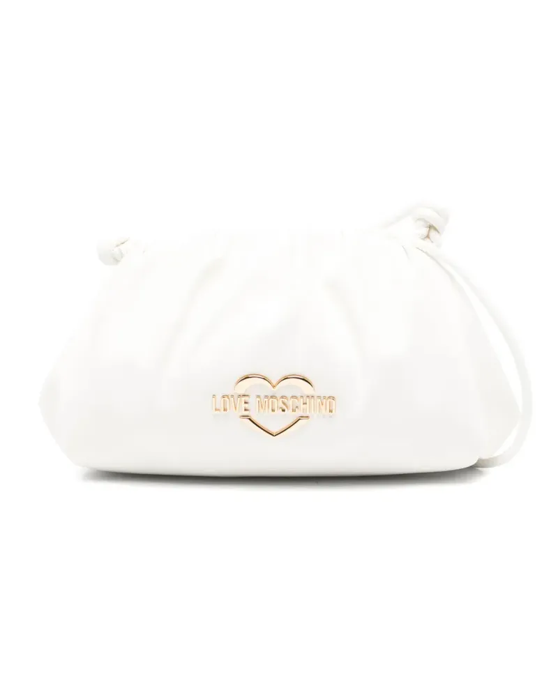 Moschino Umhängetasche mit Logo-Schild - Weiß Weiß