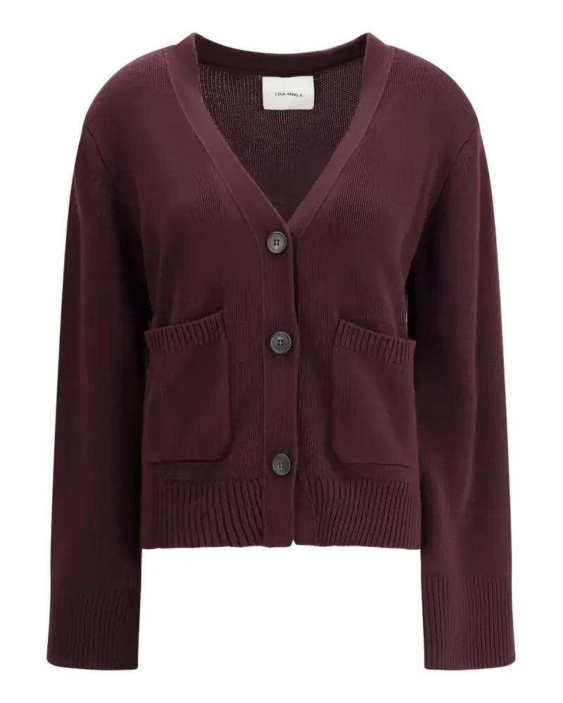 Lisa Yang Cardigan mit V-Ausschnitt - Braun Braun