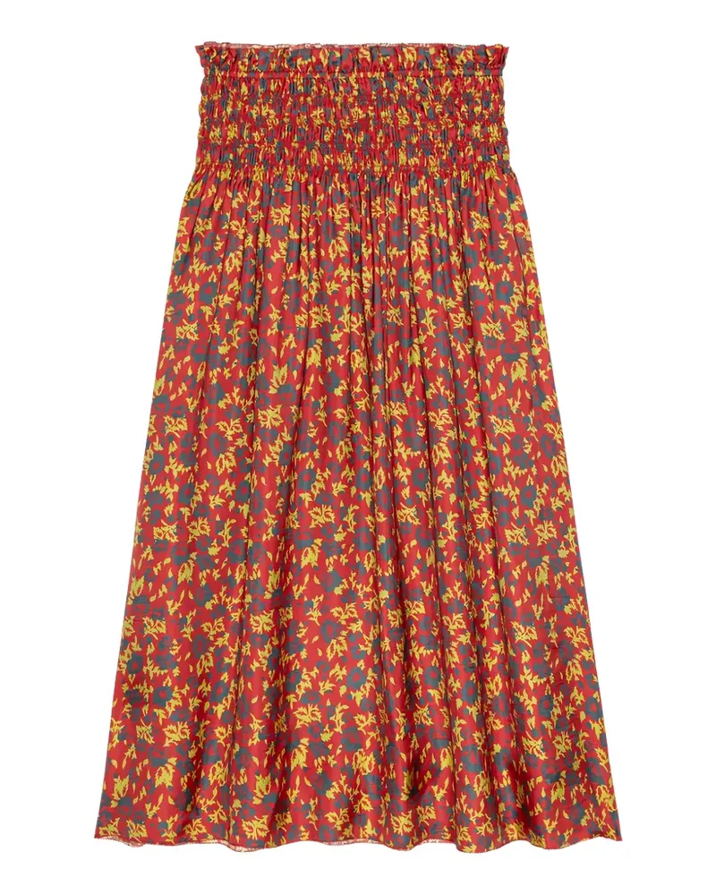 The Great midi The Canary floral-print silk skirt - Rot Rot